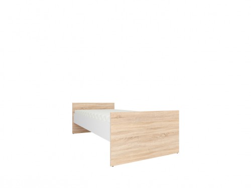 Кровать LOZ / 90 A (без вклада, без матраса) Nepo BRW дуб sonoma / белый